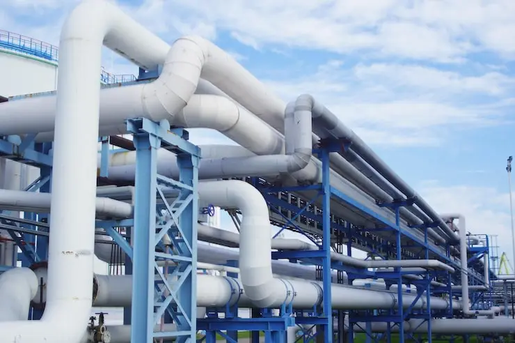 Industrial pipes for water treatment plant